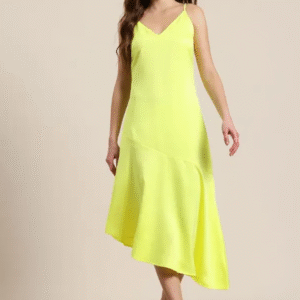 Woman A-Line Yellow Dress